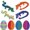 T 4PC, variant on 3D Printed Octopus Animal Egg Set,Crystal Animals with Inside Easter Halloween
