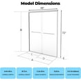 thumbnail image 2 of Shower Door, Semi-Frameless Shower Door 72" H, Double Sliding Glass Shower Door with Clear Tempered Glass for Bathroom, 2 of 6