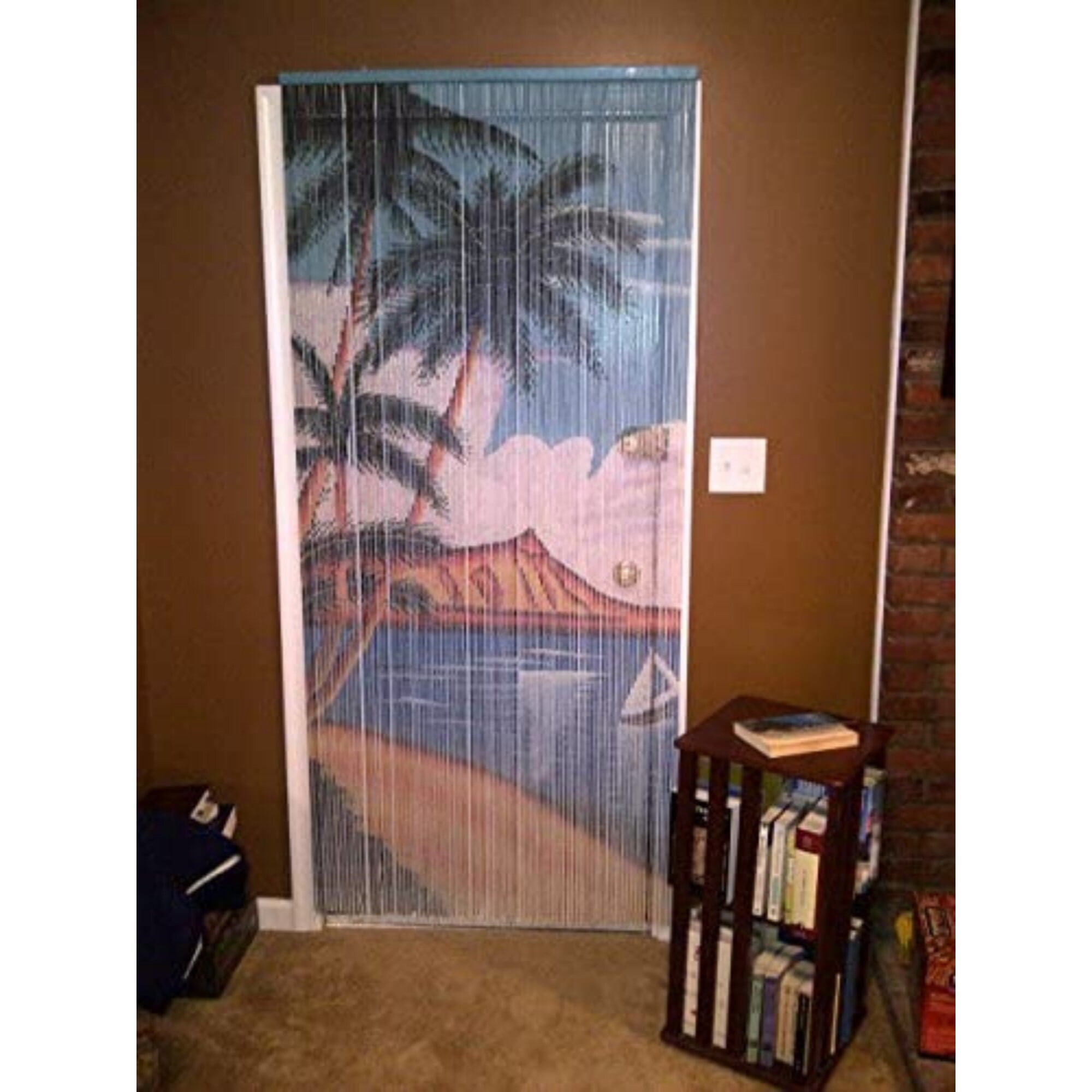 Beaded Doorway Curtains Bead Strands For Living Room Bedroom Door Kitchen Handmade Japanese 125 String Vintage Divider Tropical Beach Nature