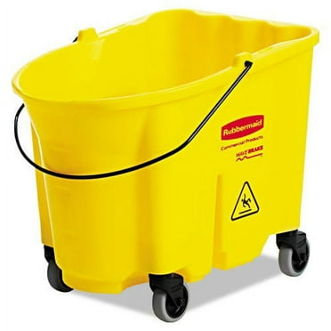 HOMCOM Secchio per Mocio Professionale 36L, Carrello Lavapavimenti con Strizzatore Manuale e 2