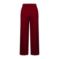 thumbnail image 5 of ZOIGHDA Yoga Pants for Women Dressy Casual High Waist Straight Leg Work Slacks Plus Size Leggings with Pockets for Women(Wine,5X-Large), 5 of 5