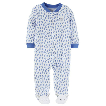 Carters Infant Boys My First Easter Sleeper Blue Bunny Rabbit Footie ...