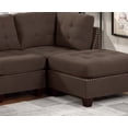 thumbnail image 2 of Eleni Modular Sectional 4pc Set 2x Corner Wedge 1x Armless Chair and 1x Ottoman - Coffee, 2 of 13