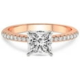 thumbnail image 3 of 5 Carat IGI Certified Princess Shape Lab Grown Diamond Engagement Ring | 14K Rose Gold | Etienne Secret Halo Diamond Ring | FG-VS1-VS2 Quality Friendly Diamonds, 3 of 4