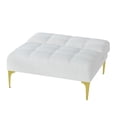 thumbnail image 4 of Teddy Fabric Futon Sofa Bed, Convertible Modular Sleeper Sofa for Small Spaces White 1 Seater, 4 of 11