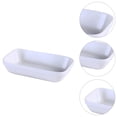 thumbnail image 6 of 1pc White Ceramic Rectangular Plate for Dessert Snack or Fruit at Home, 6 of 6