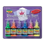 Scribbles Fabric Paint Set 3D Crystals 6pc