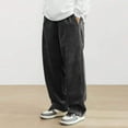 thumbnail image 3 of Men's Solid Color Corduroy Trousers Men's Casual Fashion Trousers, 3 of 4