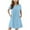 Light Blue, variant on BRGZLK Girl's Summer Dresses Cute Solid Color Short Sleeve Round Neck Pleated Front Swing Flowy Midi Dress with Pockets Green 7-8 Years