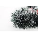 thumbnail image 3 of Guirnalda de oropel de Navidad, guirnalda de puntas blancas como la nieve de color verde oscuro con lazos rojos, decoración de árbol de Navidad de fiesta navideña, 2 piezas/juego, 6.5 pies/pieza Ormromra WMZL-2215, 3 of 7
