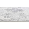thumbnail image 5 of 2â€™ x 20â€™ Gray Distressed Trellis Pattern Runner Rug, 5 of 9