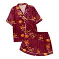 thumbnail image 4 of 2 Piece Sets for Women â Pajamas for Light Packing and Spa Days Ladies' Thanksgiving Turkey Print Pajama Shorts Set 2024, 4 of 5