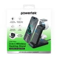 thumbnail image 7 of Powertek 3 in 1 Wireless Charge Stand Black, 15W Qi® Charging Station, Includes Wall Charger and USB-C Cable, 7 of 7