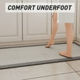 thumbnail image 3 of SIXHOME 2-Piece Kitchen Rugs Set 20"x32" and 20"x95" Non-Slip Washable Mats for Kitchen Floor Hallway, Farmhouse Decor Rugs Gray Brown, 3 of 5