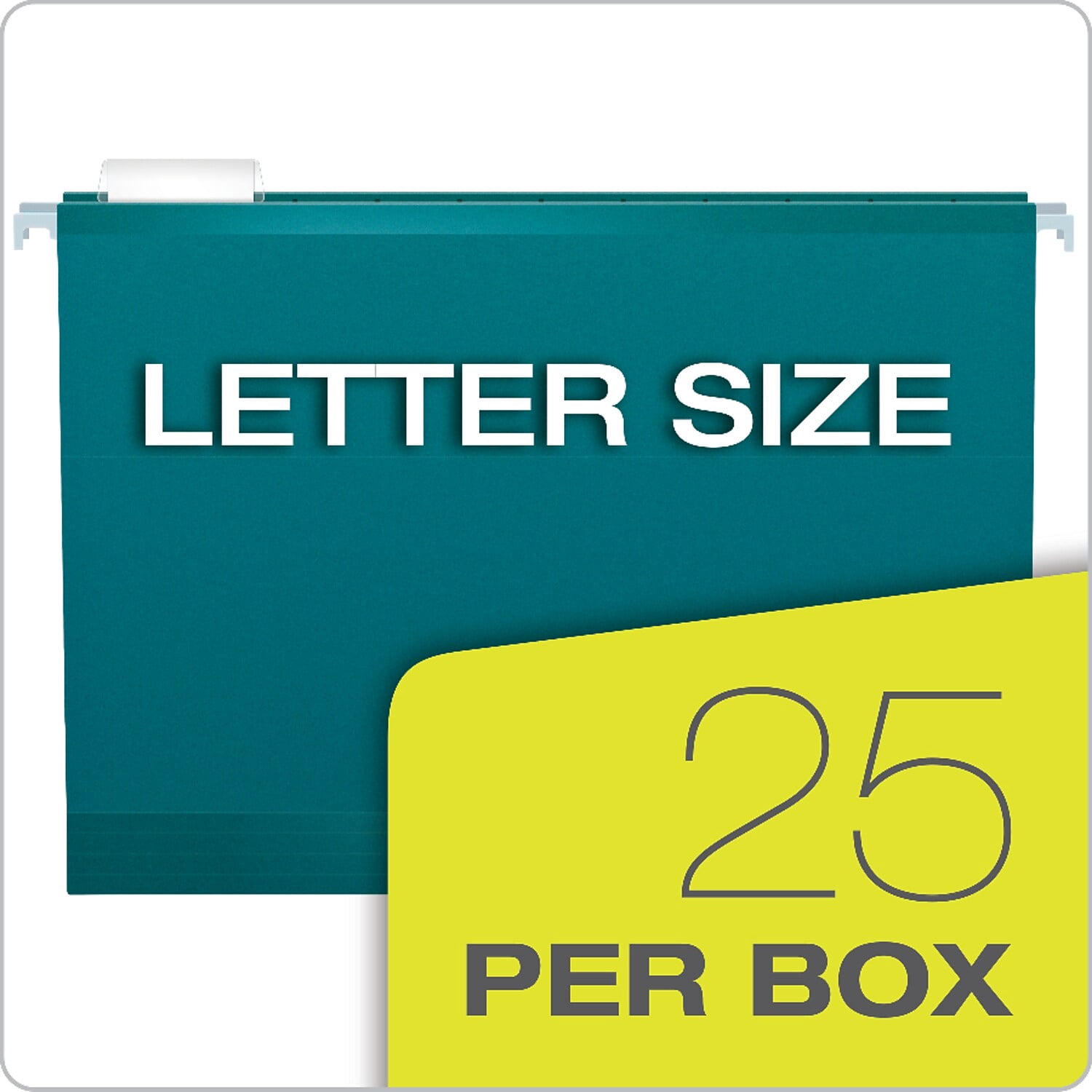 Pendaflex Reinforced Hanging Folders 1/5 Tab Letter Teal 25/Box 415215TEA