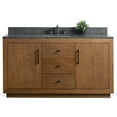 thumbnail image 5 of Vanity Art 60" Single Bathroom Vanity with Sink, Freestanding Bath Storage Cabinet with Black Limestone Top, 5 of 8