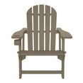 thumbnail image 3 of WestinTrends Tool-Free Assembly Outdoor Patio HDPE Plastic Adirondack Chair with Cup Holder, Weathered Wood, 3 of 17