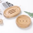 thumbnail image 4 of Vikakiooze Clearance, Eco-friendly Natural Bamboo Wood Bathroom Shower Soap Tray Dish Storage Stand, 4 of 4