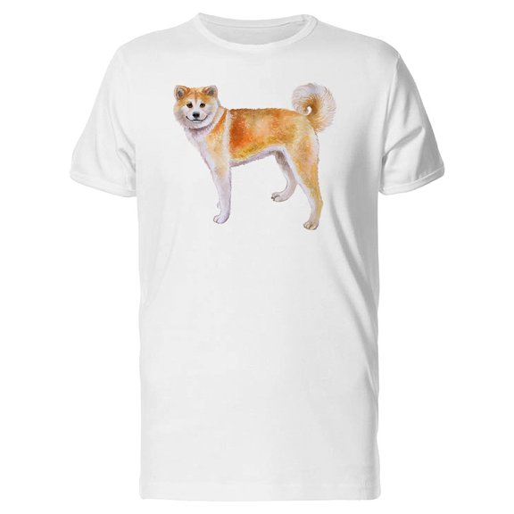 Sideview Of Watercolor Akita Tee Men's -Image by Shutterstock