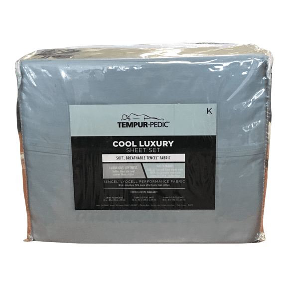 Tempur-Pedic Cool Luxury Sheet Set, King, Ether