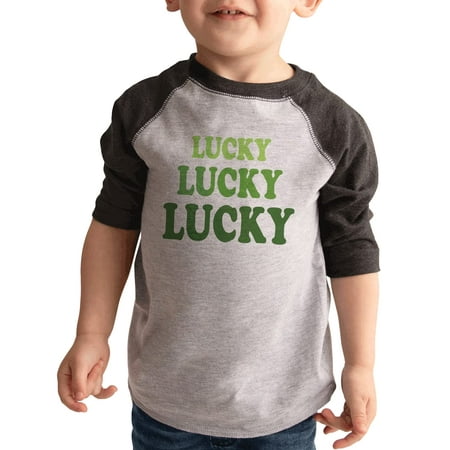 

7 ate 9 Apparel Kid s St. Patrick s Day Shirts - Lucky Grey Shirt 3T