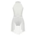 thumbnail image 2 of YONGHS Kids Girls Lyrical Dance Dress Sleeveless Figure Ice Skating Leoatrd Dancewear Ivory 10, 2 of 7