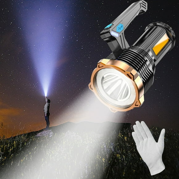Ganfancp Portable Portable Lamp Small Powerful Bright, Anti-Drop Long Endurance Wall-Mounted Desktop USB Charging Outdoor Camping Portable Long-Range Flashlight Cob Work