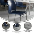 thumbnail image 5 of Emma + Oliver Home and Office Guest Chair Navy Full Back Contoured Sled Base Stack Chair, 5 of 15