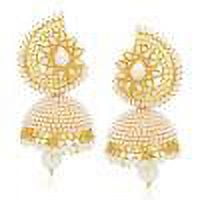 Crunchy Fashion Bollywood Indian Jewelry Meenakari Jhumki Jhumka Earrings for Women