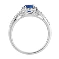 thumbnail image 3 of 10k White Gold Sapphire & 1/5 Carat Diamond Split Shank Ring, 3 of 3