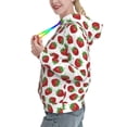 thumbnail image 2 of Kdxio Hand Drawn Strawberry Print Womens Oversized Hoodies Sweatshirts Hooded Pullover Tops Sweaters Casual-XX-Large, 2 of 7