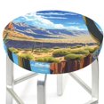 thumbnail image 3 of Balery Western Desert Cactus Fundas de asiento para taburete de bar redondo de tela de terciopelo ajustables que protegen de arañazos y manchas para sillas de 14 a 17 pulgadas.-13 inch, 3 of 7