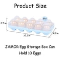 thumbnail image 2 of Caja de almacenamiento de huevos de 10 rejillas, caja de protección de huevos para refrigerador, contenedor portátil para transportar huevos para acampar y picnic (2 piezas), 2 of 6