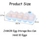 thumbnail image 2 of Caja de almacenamiento de huevos de 10 rejillas, caja de protección de huevos para refrigerador, contenedor portátil para transportar huevos para acampar y picnic (2 piezas), 2 of 6