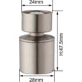 thumbnail image 5 of Brushed Nickel Finish Kitchen Sink Faucet Aerator Stainless Steel 360 Degree Swivel Dual Spray Water Saver, 5 of 5