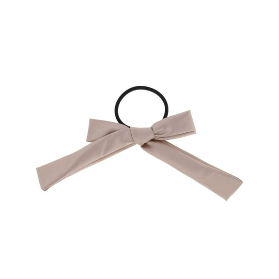 Unique Bargains 1 Pc Simple Solid Bow Ribbon Hair Elastic Band for Home Pink
