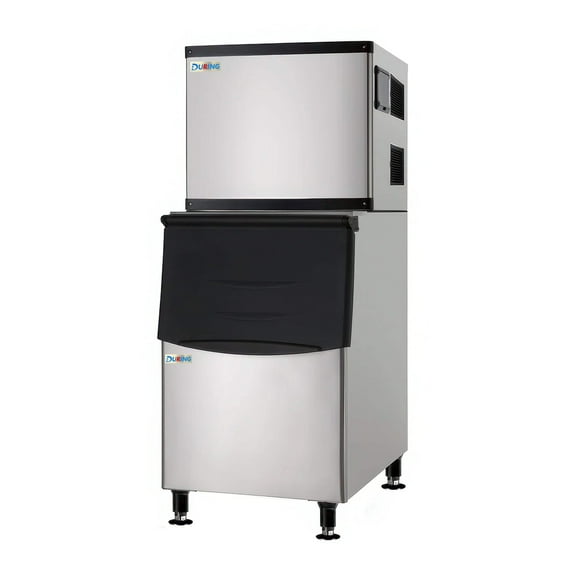 DURING D-SK-529 Commercial Ice Machine 500lb Air Cooled Cube Ice Maker with Bin - 440lb Storage