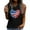 Black, variant on Sevevn Women's Summer Casual Round Neck Loose Sleeveless T-Shirt Rollbacks White M