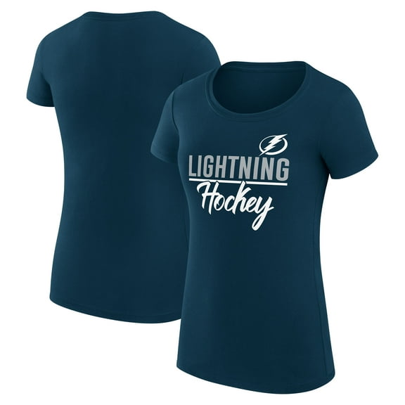 Women's G-III 4Her by Carl Banks Navy Tampa Bay Lightning Super-Slim Fit Lightweight Team Sport T-Shirt