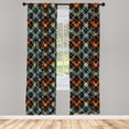 thumbnail image 3 of Ambesonne Plaid Curtains, Modern Geometric Tartan, Pair of 28"x95", Multicolor, 3 of 5