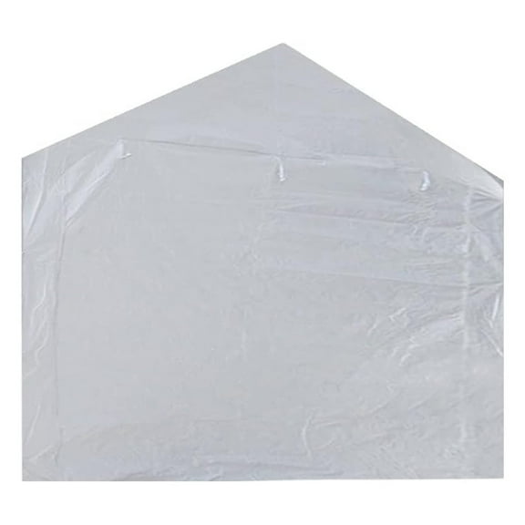Canopy Entrance Front Panel - White 10'11" x 9'8", UV Protected, Zippered, Heavy Duty 14mil Tarp - Outdoor Event Shelter Side Wall