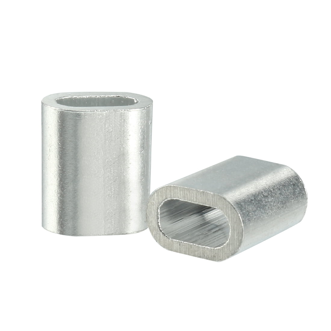 Round Hole Type TUOREN 25pcs 1/4 Inch Aluminum Crimping Stop Sleeve for Wire Rope and Cable