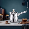 thumbnail image 3 of Guardoinrt Pot avec Long Acier Alimentaire Durable Poignée en Acier Turc Tasse Cire Fondue Pot Large Application Turc Long Argent 400ml, 3 of 9
