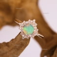 thumbnail image 5 of Opal and Diamond Halo Handmade Jewelry, Thin Delicate Unique Stacking Diamond Band Jewelry, Minimalast Gemstone Ring, Engagement Ring, Party Wear Jewelry., 5 of 5
