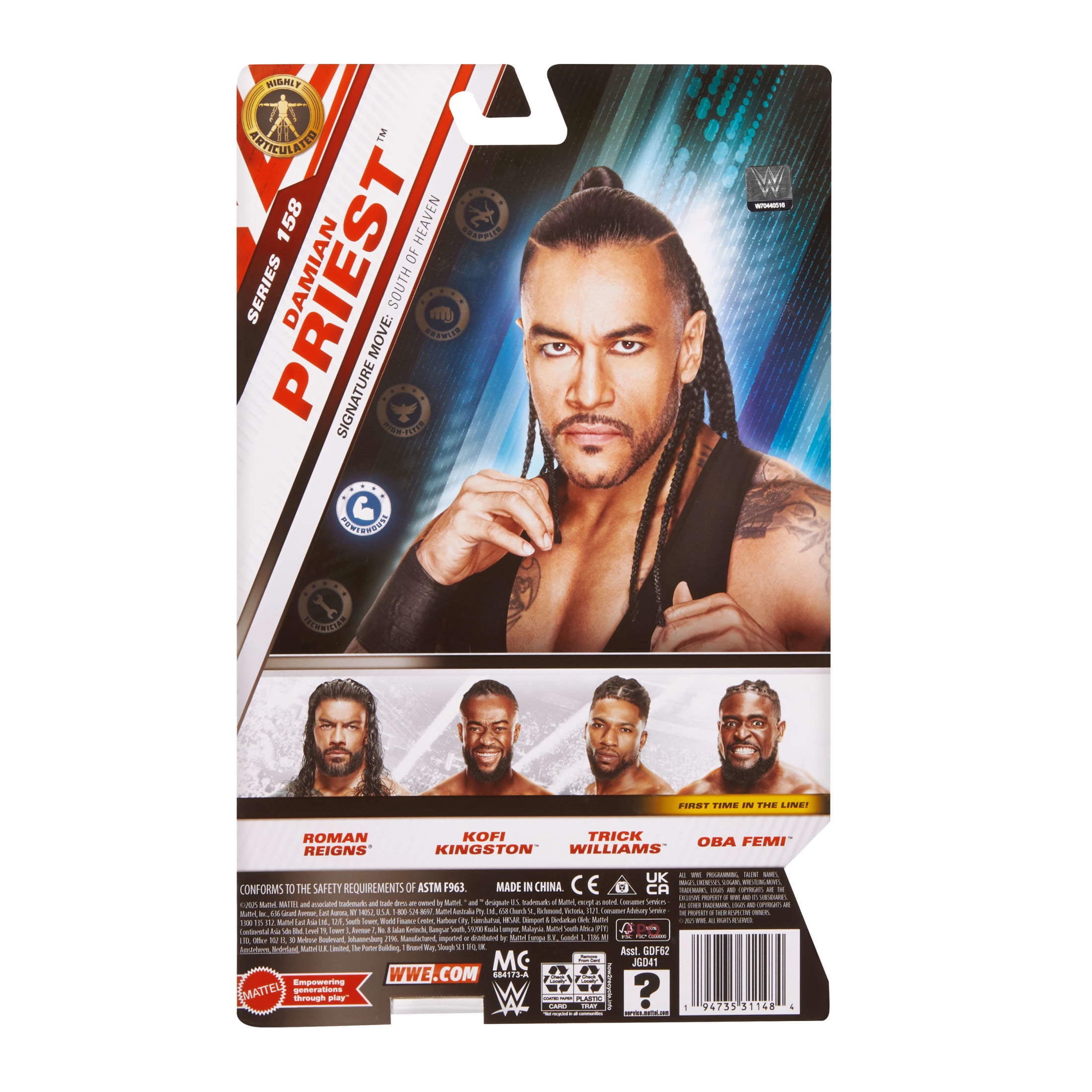 WWE Damian Priest Action Figure, Main Event Series #158, 6-inch Collectible with Articulation