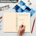 thumbnail image 4 of FORMRS 1-Subject Spiral Notebook 8" x 5" College Ruled 60 Refillable Sheet A5 Hard Cover, Blue Pattern, 4 of 7