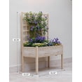 thumbnail image 2 of Bingirl Raised Garden Bed with Trellis, Elevated Flowerpot with Box Frame, 2 of 7