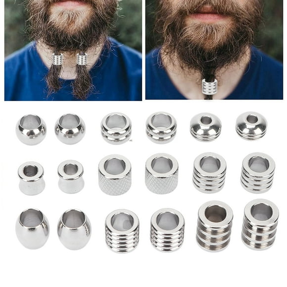 Perles de Cheveux Viking, Perles de Barbe de Conception Simple pour Bracelet pour DIY Projet pour Pendentif