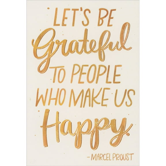 Designer Greetings Let's Be Grateful To People Who Make Us Happy Package of 8 Thanksgiving Cards