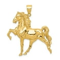 thumbnail image 1 of Collier Cheval Ouvert en Or Jaune 14k Pendentif Charme Animal Mule Âne, 1 of 6